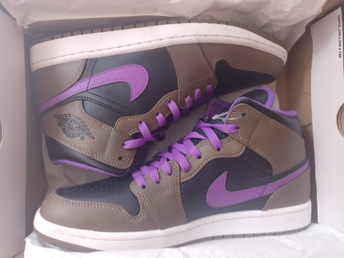 Air Jordan 1 Mid Purple Mocha 10 Us