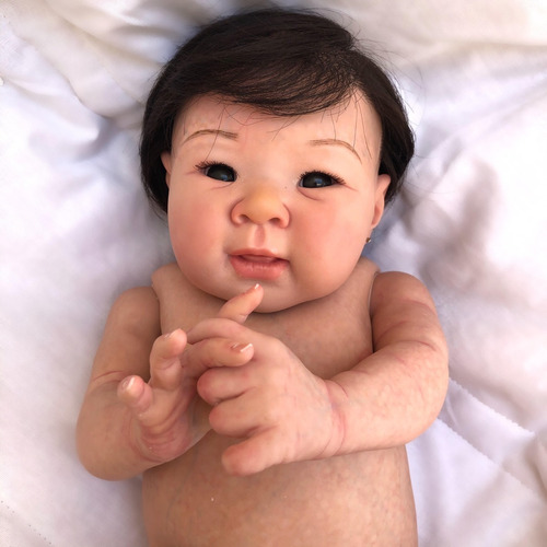 Bebê  Reborn Menina Japonesa Silicone Toma Banho Jiali