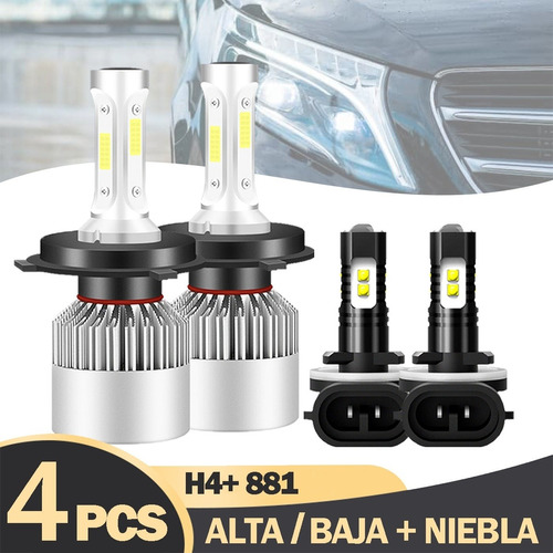 Kit Faros Led 8000lm Luz Alta Y Baja/niebla Para Chevrolet