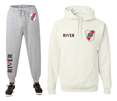 Conjunto Buzo+jogging-futbol-river Plate 