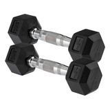 Pesas Mancuernas Hexagonales Sportfitness 2 Kg Juego X 2 Gym Color Negra