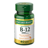 Vitamina B12 5000 Mcg Metabolismo Sistema Nervioso 40 Tab