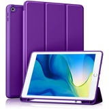 Funda Para iPad 8va/7ma Generacion C/porta Lapiz Purpura
