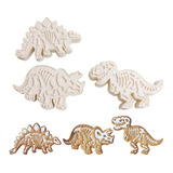 Kit 3 Moldes Cortadores De Dinosaurios - Galletas Repostería