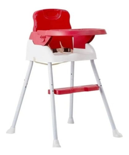 Silla De Comer Plegable 3 En 1 Color Rojo