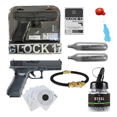 Paquete Glock 17 Co2 Pistola Gen 3 Blowback Xchws C Negro 4.5 Mm | Envío gratis