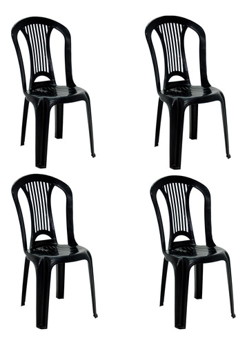 4 Cadeiras Polipropileno Bistrô Atlântida Cores - Tramontina