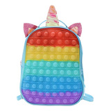 Mochila Pop It Cartera Unicornio  Regalo  Niñas