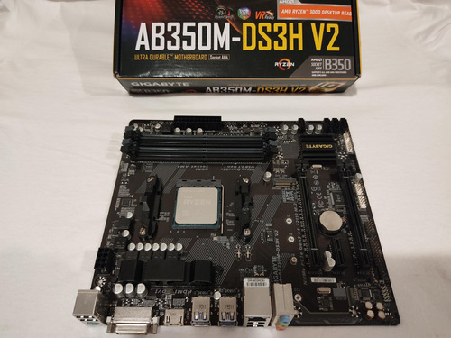 Ryzen 5 3600x + Placa Mãe Ab350m-ds3h V2 Em Perfeito Estado.