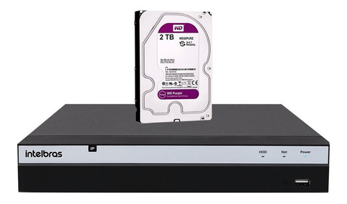 Nvd 8 Canais Poe Rede Ip Intelbras Nvr 3308 P 2tb Purple