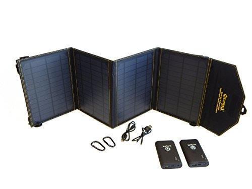 Cargador Solar Sunjack 20w + 2x10000mah Banco De Energía