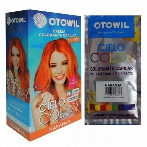 Otowil Tintura Color Fantasía Naranja Cielo Color X6un