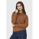 Sweater Cuello Tortuga Canalé Camel Nicopoly