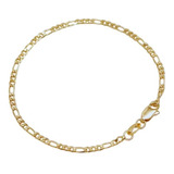 Pulsera Hombre Mujer Oro 18k Figaro 2g 2.5mm 20 O 22 Cm 