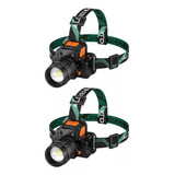 Linterna De Cabeza De Pesca De 2 Led, Linterna De Cabeza Rec