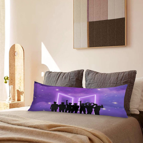 Cojin Almohada Larga Diseño Siluetas Army Bts K Pop 45x110cm