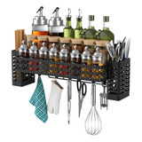 Organizador Pared Rack Repisa Gancho Especias Cocina Alacen4