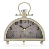 Reloj De Sobremesa Vintage Antiqué Retro Metal Decorativo