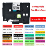 10 Colores Al Azar Elegir Para Brother P-touch Tze-231 Cinta