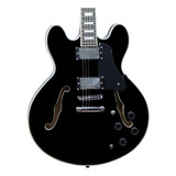 Guitarra Strinberg Shs-300 Preto Bk Semiacústico Shs300 Cor Black Material Do Diapasão Pau-rosa Orientação Da Mão Destro