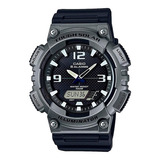 Reloj Casio Core Aq-s810w-1a3vcf Tough Solar Hora Mundial Color De La Correa Negro Color Del Bisel Gris