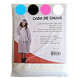 Capa De Chuva Reforçada Pvc Transparente Resistente Verão