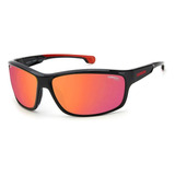 Lente De Sol Carrera Ducati Carduc 002/s Lente Plateado Varilla Negro Armazón Gris Diseño Black Red