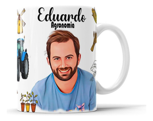 Caneca Com Caricatura Personalizada De Profissões - 325ml