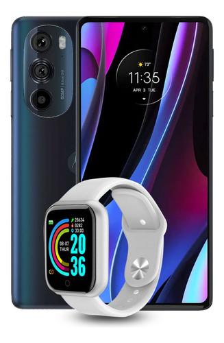 Motorola Edge+ (2022) 512gb 5g Snapdragon 8gb Ram 50mpx Video 8k Azul  + Smartwatch De Regalo