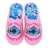 Pantufla Disney Stitch Color Azul Para Dama