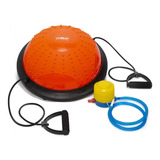 Meia Bola De Equilíbrio 46cm Diametro Com Extensor Liveup Cor Laranja