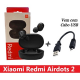 Fone De Ouvido Bluetooth Air Dots 2 Sem Fio Gamer Preto Redm