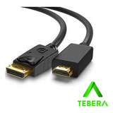 Cabo Displayport Macho X Hdmi Macho Gold 4k 1,80mts Tebera