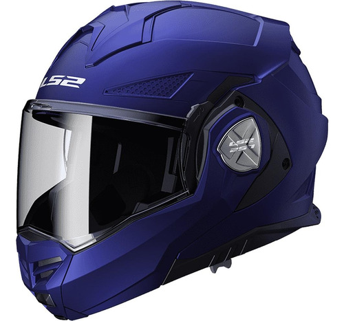 Casco Abatible Ls2 Advant X Solid Azul Mate Rider One