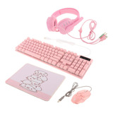 Kit De Teclado, Mouse, Auriculares Y Alfombrilla For Mouse