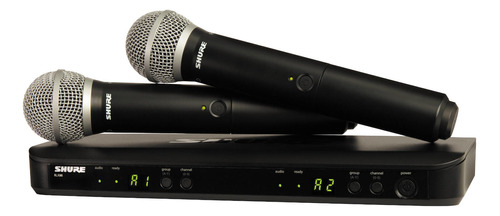 Microfono Inalambrico De Mano Doble Shure Blx288/pg58-m15