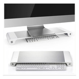 Soporte De Escritorio Para Monitor iMac Macbook Air Pro Lap Color Gris Plata