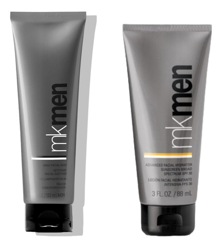 Set Mk Men Gel Limpiador Y Locion Facial Hidratante Fps 30