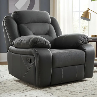 Sillón Reclinable Reposet Sofá Individual Para Hogar Moderno Color Gris | Envío gratis