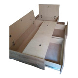 Cama P/colchon 90x190 (2 Cajones Y 2 Bauleras)