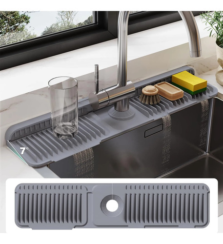 Tapete Silicona Escurridor Grifo Cocina Protector Fregadero