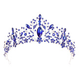Corona Piedras Azules Para Quinceañeras, Princesa, Reina