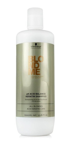 Shampoo Schwarzkopf Blondme Para Rubios Ph Keratin X 1000ml