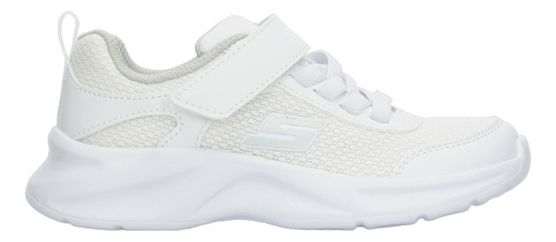 Tenis Skechers Velcro Ajustable Color Blanco Para Niño