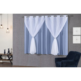 Cortina Blackout Cortina Corta Luz 2,80x1,60m Cortina Sala Cor Azul