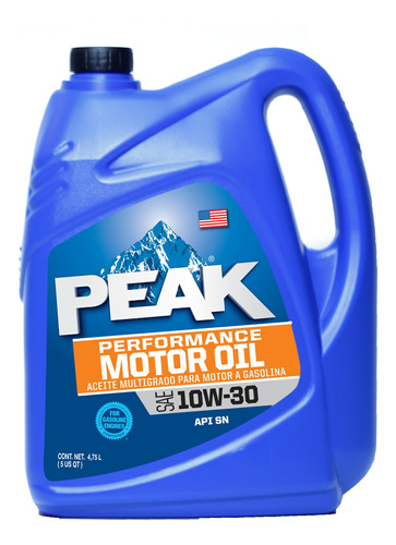 Aceite Multigrado Peak Para Motor 10w30 Garrafa 4.75l