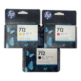 Cartuchos Hp 712 Negro 80ml +712 Amarillo(yellow)-magenta