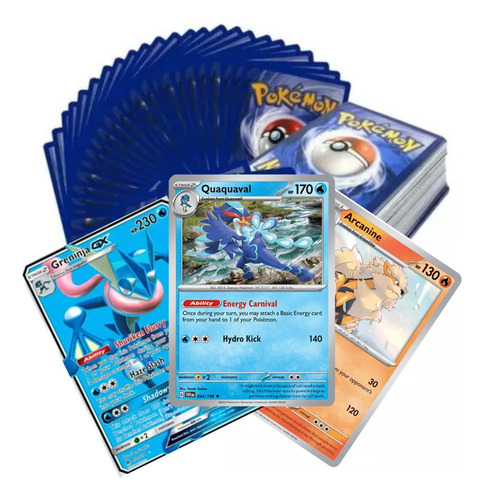 50 Cartas De Pokémon + Carta Brilhante De Brinde