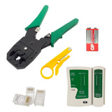 Kit Alicate Rede Rj45 + Testador Rj45 + 50 Plugs Rj45 Promo