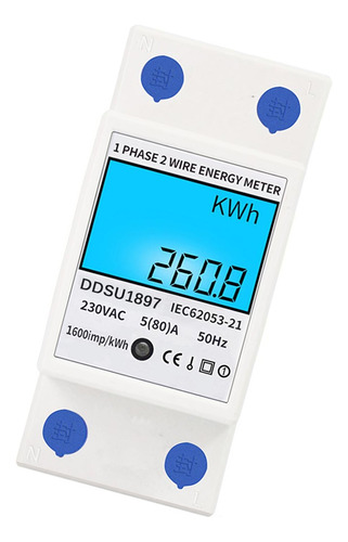 Medidor De Energía, Medidor De Dos Fases Eléctricas, Cable M